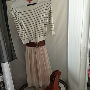 Modcloth sweater/tulle mesh dress....